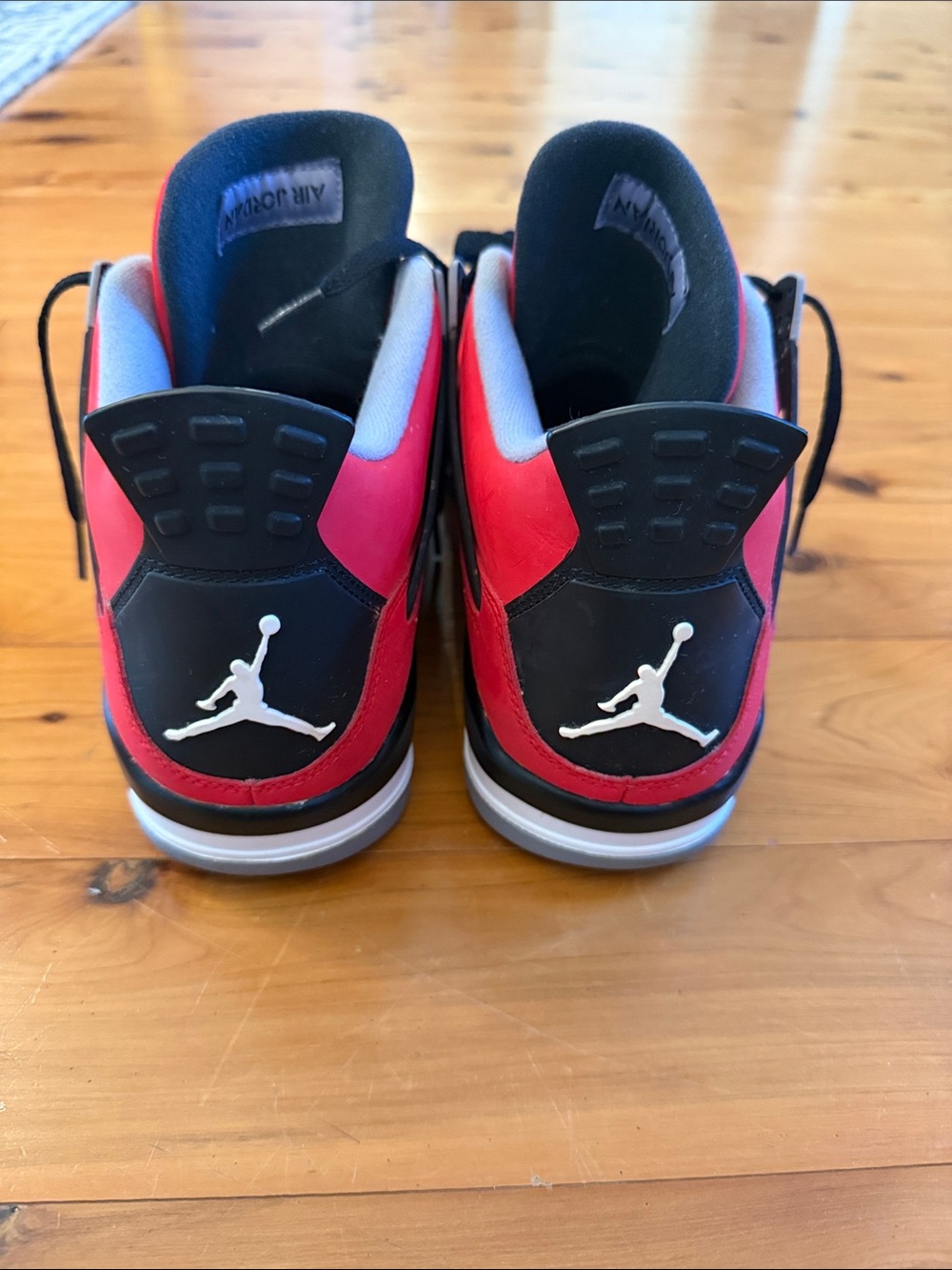 Jordan Red and Black Retro Basketball Sneakers - Picture 5 of 6